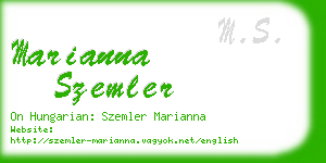 marianna szemler business card